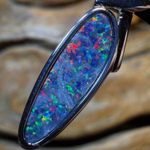 Sterling Silver - Queensland Boulder Opal Doublet Pendant