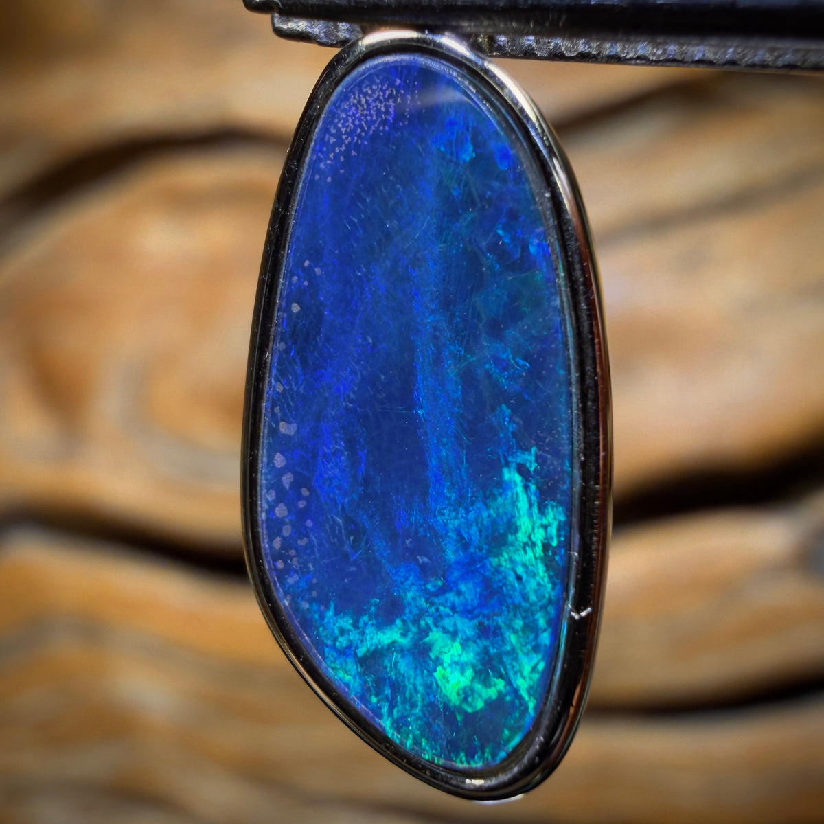 WILDCARD! Gorgeous Blue ￼Sterling Silver - Queensland Boulder Opal Doublet Pendant