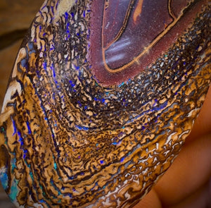 Solid Tribal Queensland Boulder Opal Pendant