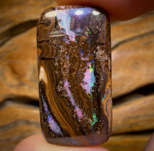 48.5cts - Candy Cane Swirls Yowah Nut Opal. Australian Boulder Opal