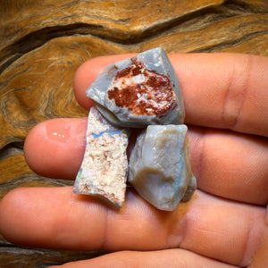 63,7ct - 3x Lightning Ridge Opal Rohpaket