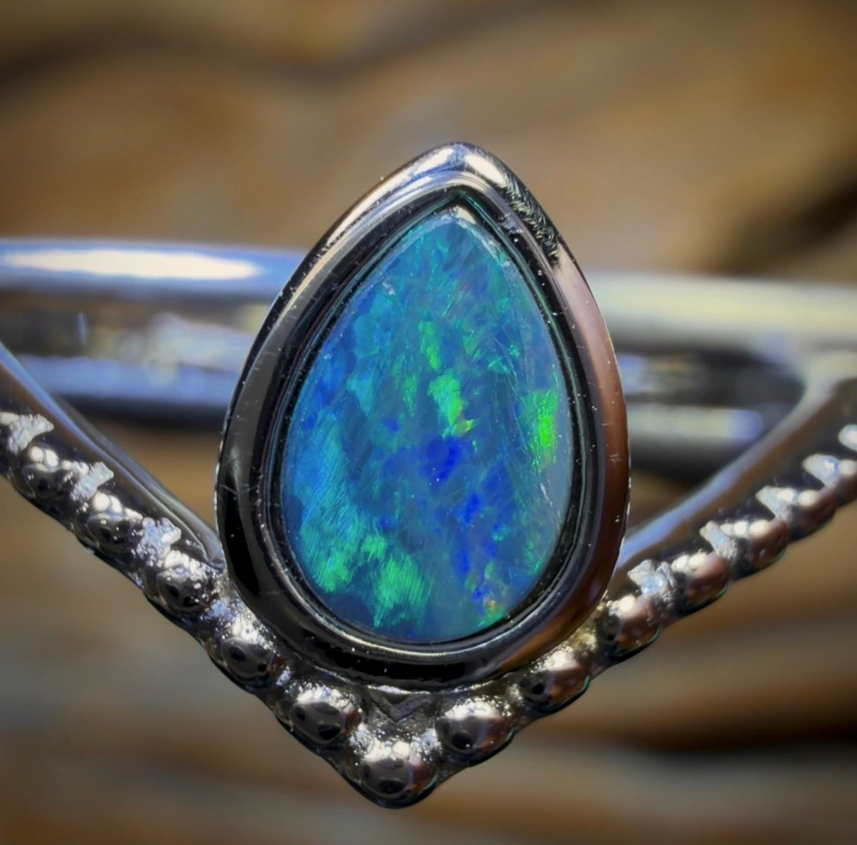Sterling Silver - Queensland Boulder Opal Doublet Ring Bargain