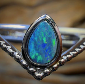 Sterling Silver - Queensland Boulder Opal Doublet Ring Bargain