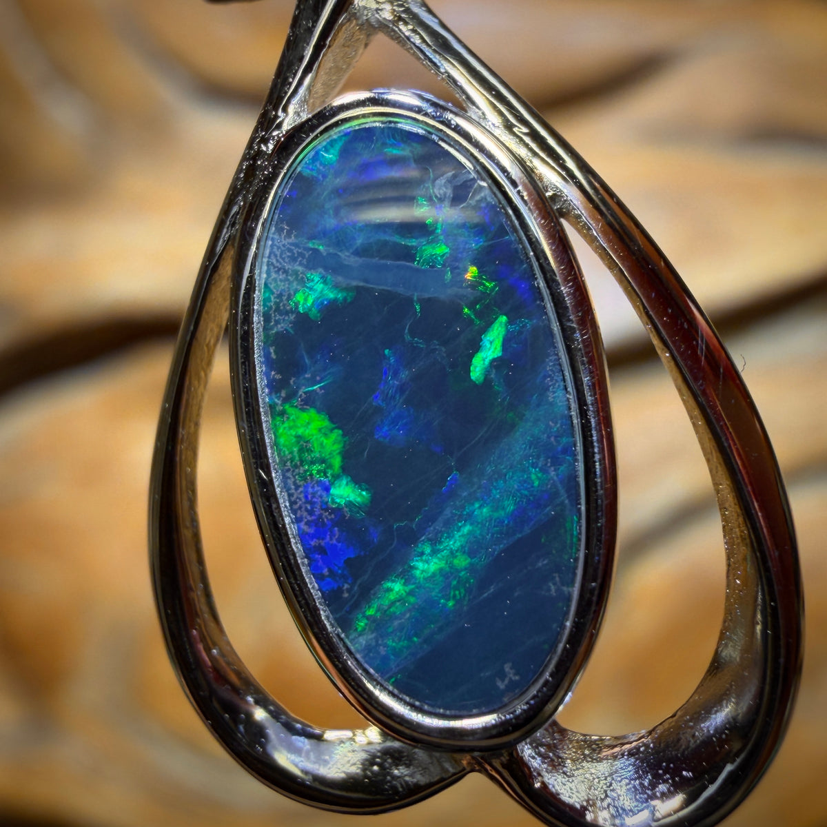 Sterling Silver - Queensland Boulder Opal Doublet Pendant