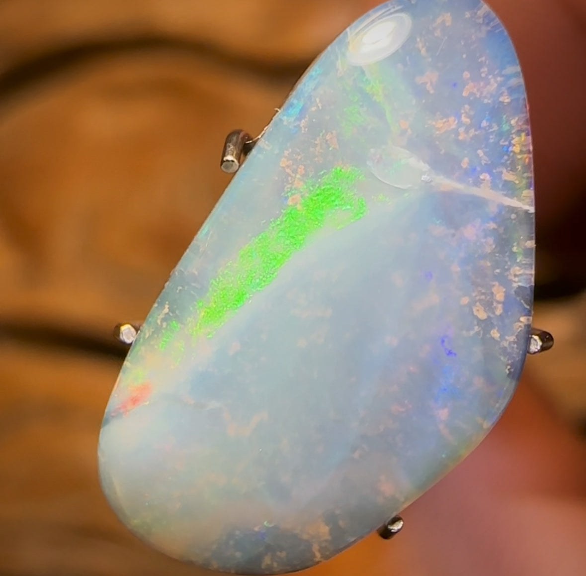 4.1cts - Queensland Boulder Seam Opal, Half Price