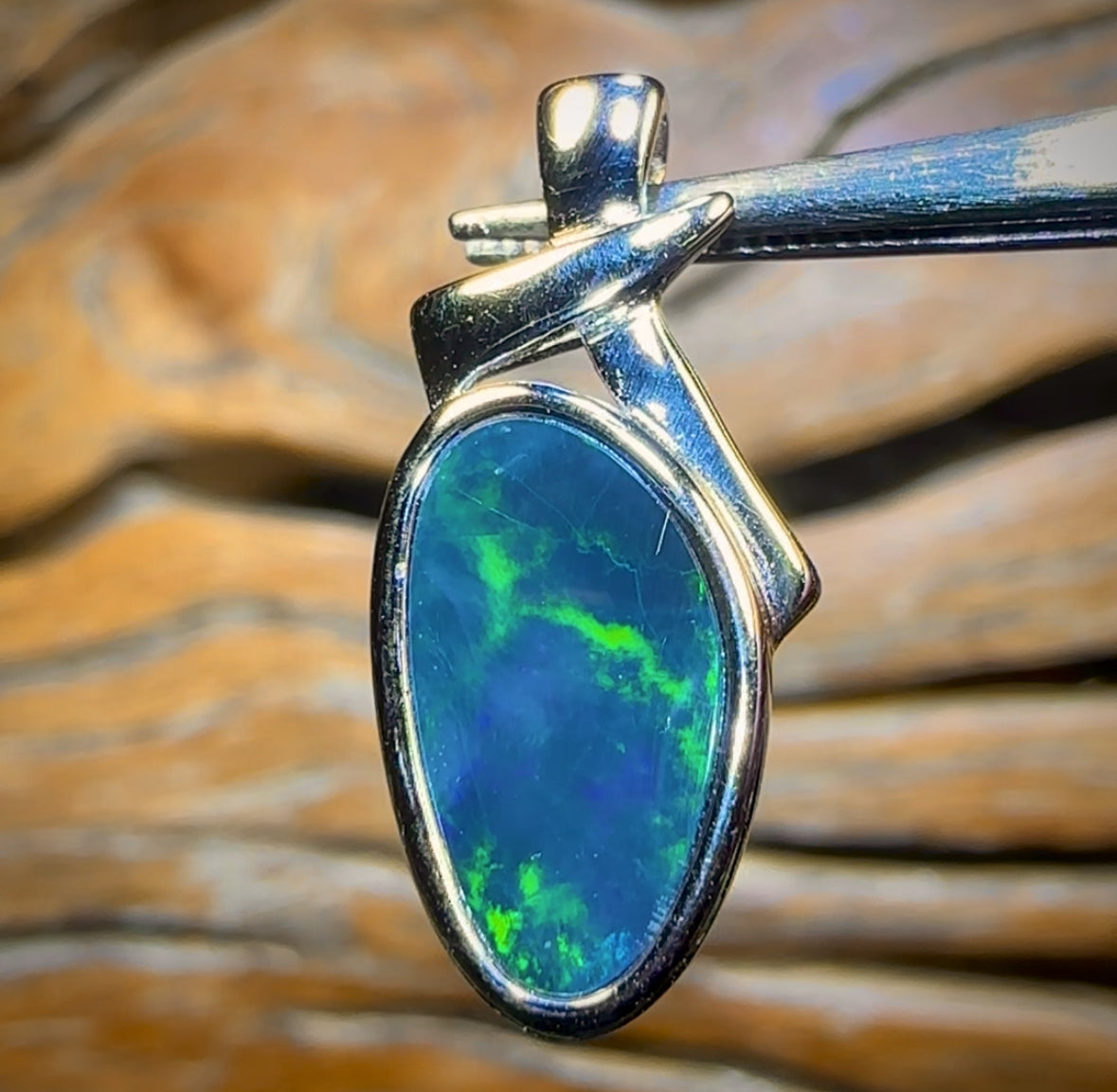 🔒Sterling Silver - WHOLESALE 9 PIECE PENDANT PARCEL. Australian Boulder Opal Doublet Jewellery