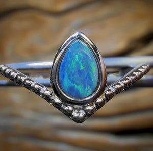 Sterling Silver - Queensland Boulder Opal Doublet Ring Bargain