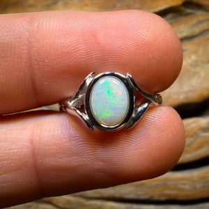 Sterling Silver - South Australian Crystal Opal Ring