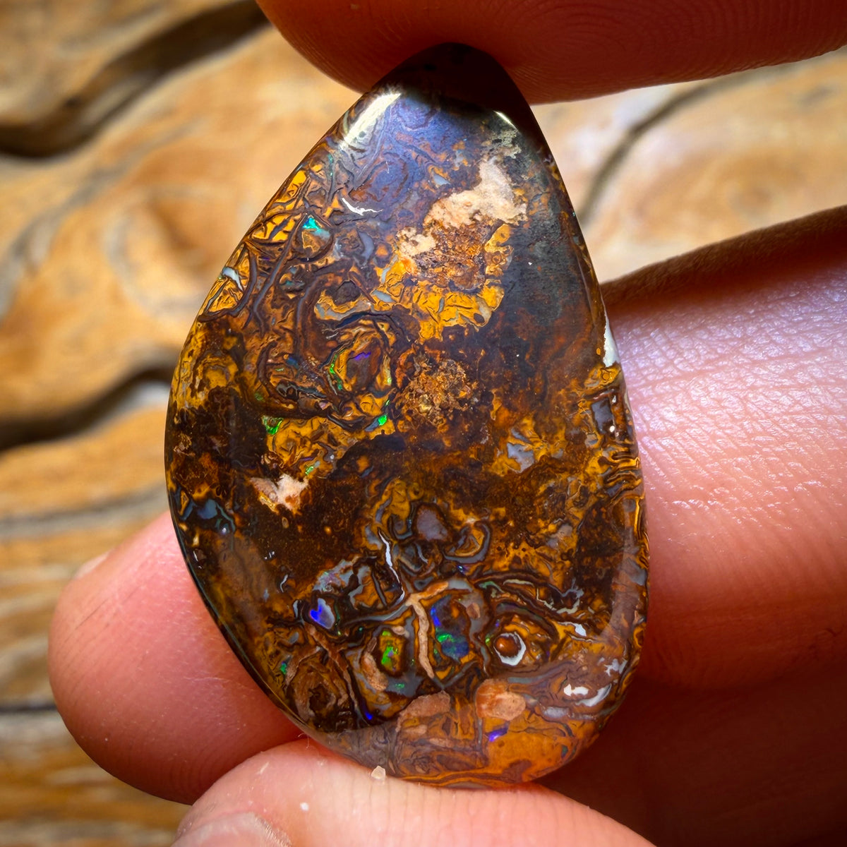 24.7cts - Tribal Yowah Nut Opal. Australian Opal