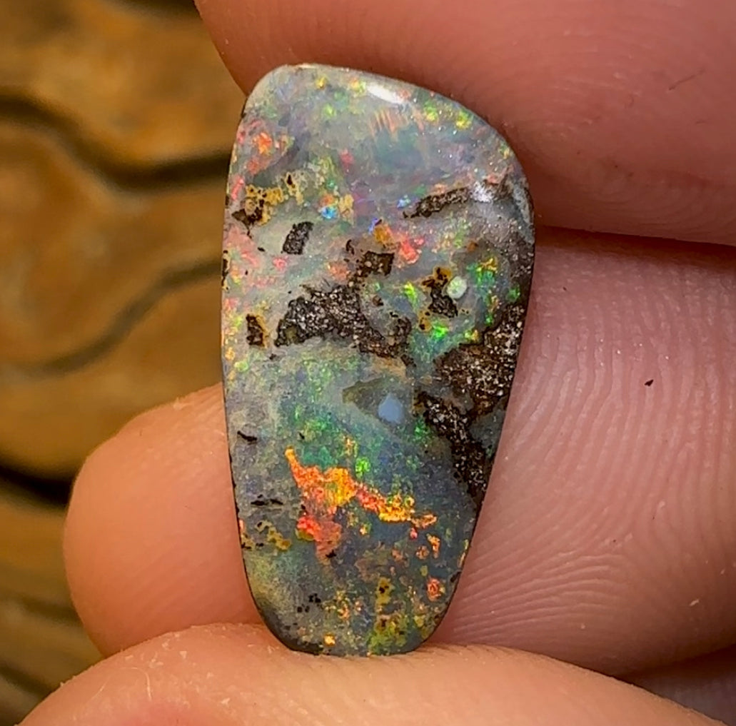 6.4cts - Solid Natural Boulder Opal from Quilpy - Opalwhisperers