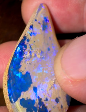 43.80cts - Big Reef Pattern Solid Boulder Pipe Opal - Opal Whisperers