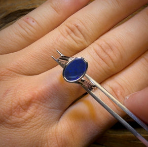 Sterling Silver - Queensland Boulder Opal Doublet Ring BARGAIN