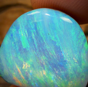 38.1cts - Best Scandinavian /Aka Ice Blue GEM Queensland Boulder Seam Opal