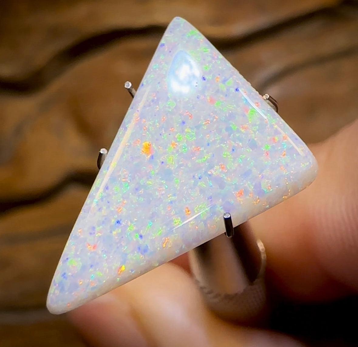 3.1cts - South Australian White Opal from Coober Pedy. Double Sided - Opal Whisperers