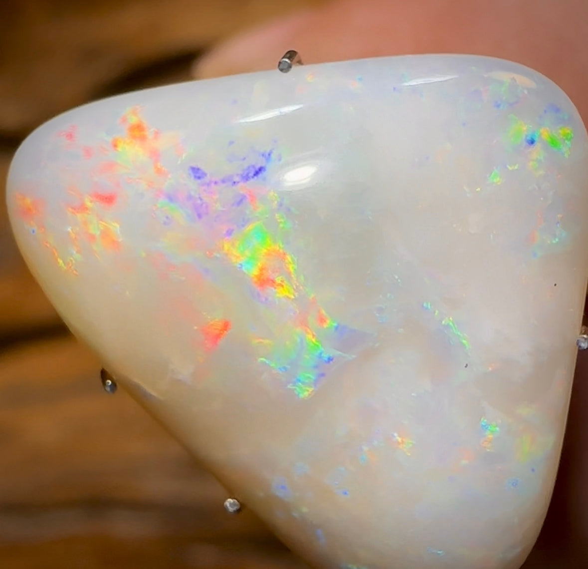 11.2cts - Big Old School South Australian White Opal Nugget - Opal Whisperers