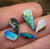 10cts - parcel of 5 x Boulder opal rough rub preforms