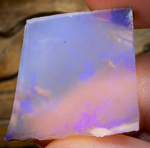 25.4cts - Yowah Nut Opal Pure Crystal Rub. Australian Opal