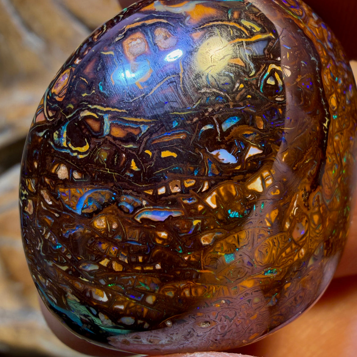 Aren’t you glad you waited till the end Card! 107.6cts - Tribal Yowah Nut Opal. Australian Opal