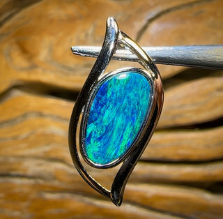 Sterling Silver - Queensland Boulder Opal Doublet Pendant