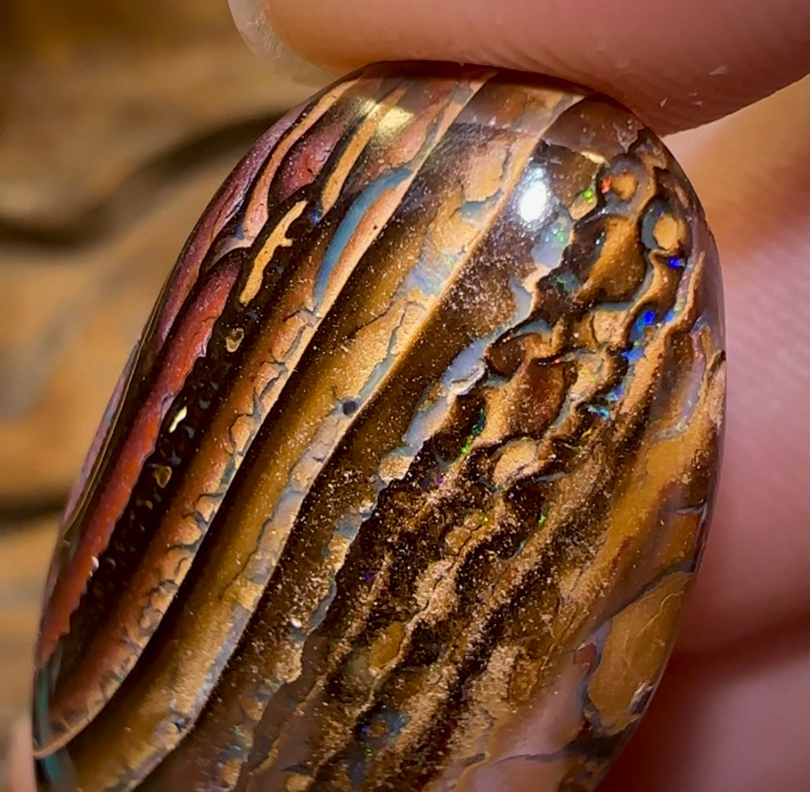 47.6cts - Yowah Nut Tribal Opal. Australian Opal - Opal Whisperers