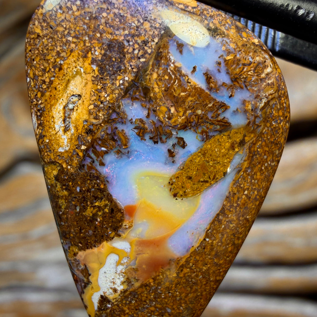 TGIF 29.6cts - Solid Queensland Boulder Opal Pendant