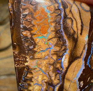 82cts - Australian Boulder Opal. Tribal Pattern - Opal Whisperers