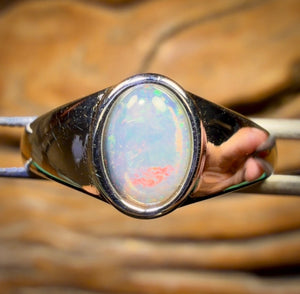 Sterling Silver - South Australian Crystal Opal Ring