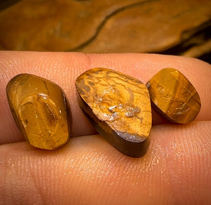 16.05cts - 3x Quality Australian Boulder Seam Opal Rubs Parcel