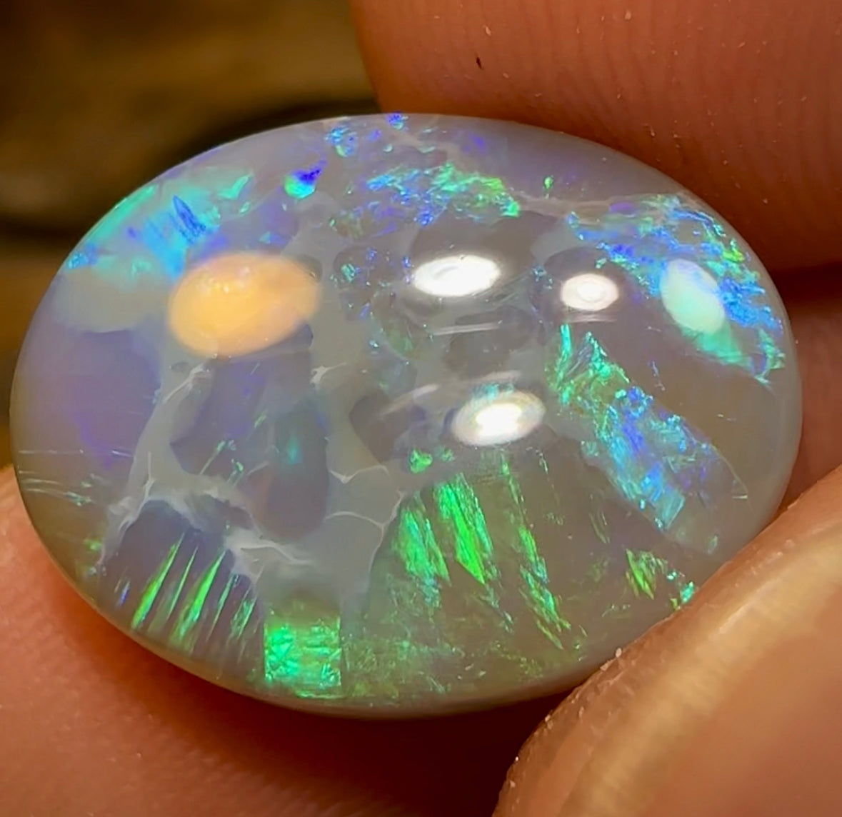 9.7cts - Australian Black Opal from Lightning Ridge - Opal Whisperers