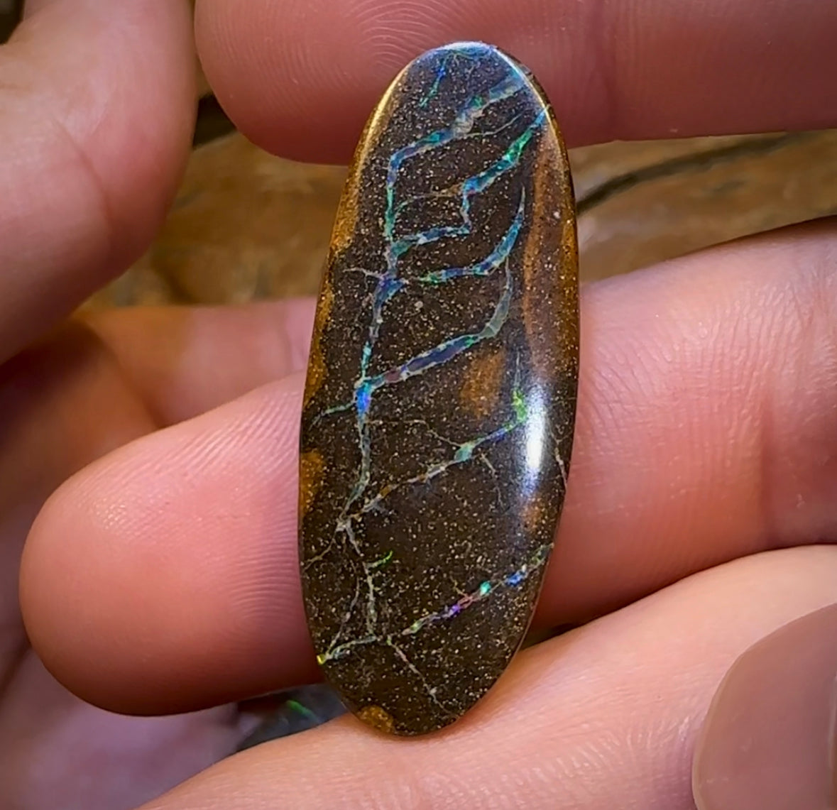 59.7cts - 4x Matching Queensland Boulder Opals. “Electric Salami” - Opal Whisperers