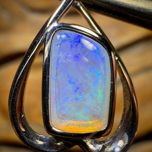 Sterling Silver - Solid South Australian Crystal Opal Pendant