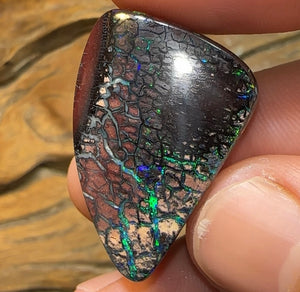 56.5cts - “Snake Skin” Queensland Boulder Opal from Koroit - Opal Whisperers