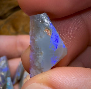 106.6cts - 11x Lightning Ridge Crystal and Dark Opal Rough Parcel