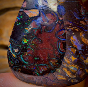 131.1cts - Top Tribal Australian Boulder Opal from Koroit