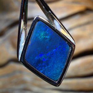 Bargain Card! Sterling Silver - Queensland Boulder Opal Doublet Pendant