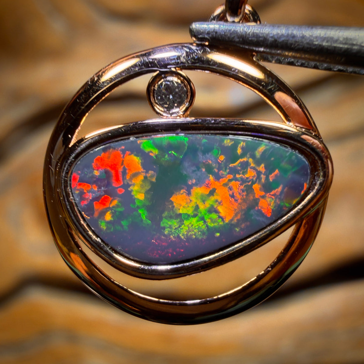 Sterling Silver - Queensland Boulder Opal Doublet Pendant