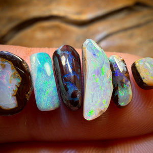 🔒8.3cts - 6x Australian Boulder Opal’s. Wholesale Dealers Parcel