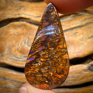 Bargain Card! 50.5cts - Cool Tribal Yowah Nut Opal. Double Sided and Thick
