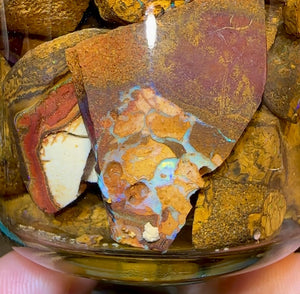 135.1g - Jar of Rough Australian Boulder Opal