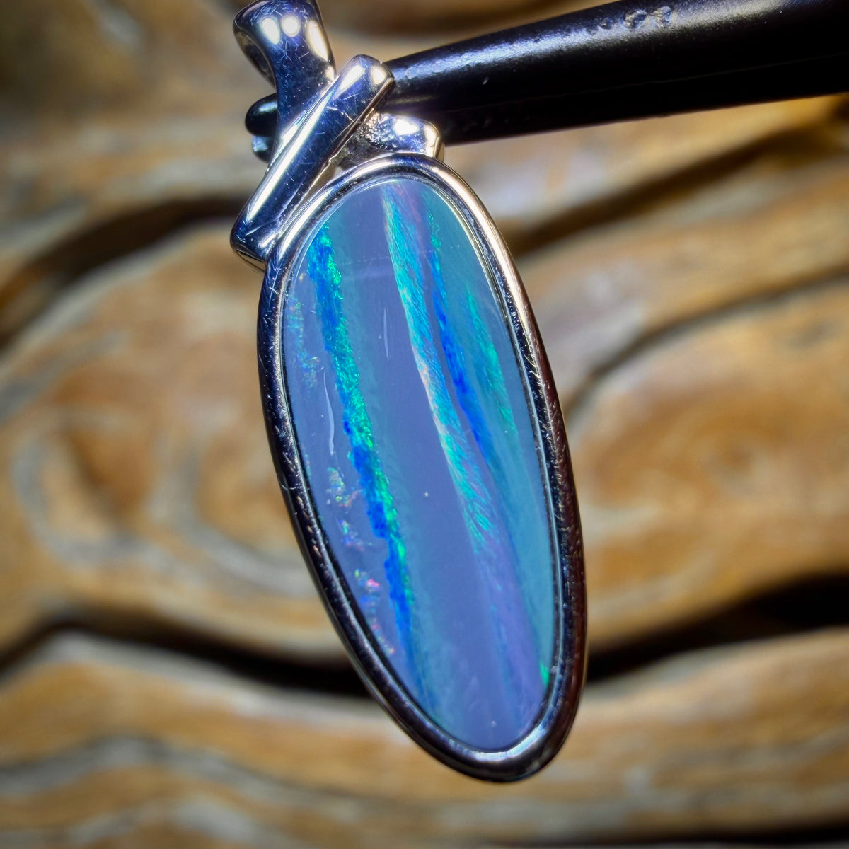 Sterling Silber - Queensland Boulder Opal Doublet Anhänger