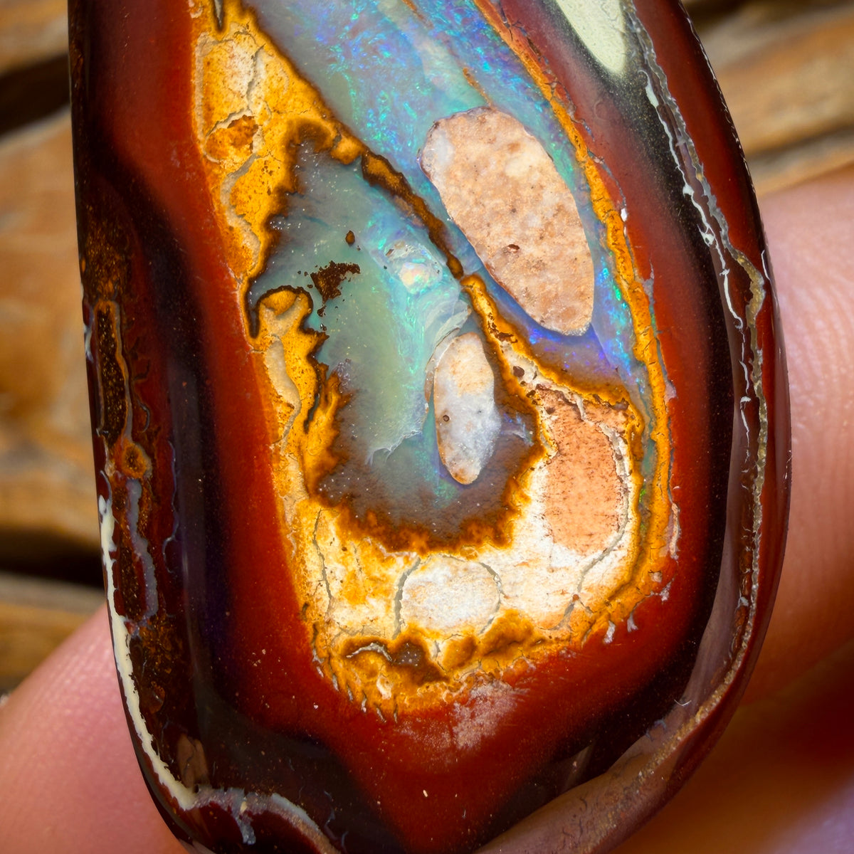 Wild Card! 119.7cts - Yowah Nut Crystal Centre Opal. Best Rockpool Pattern
