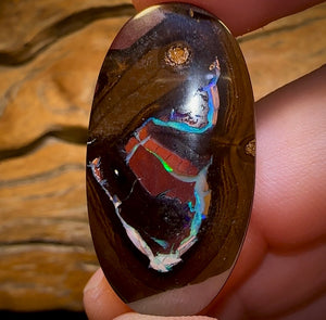 49.4cts - Large Tribal Boulder Opal from Yowah Cool Picture Stone