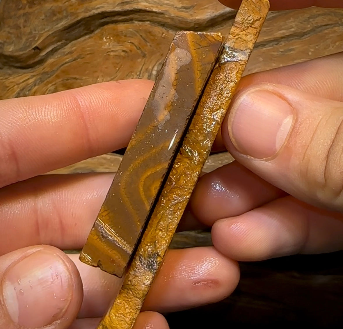 85g - Queensland Boulder Opal Rough Slab Pair - Opal Whisperers