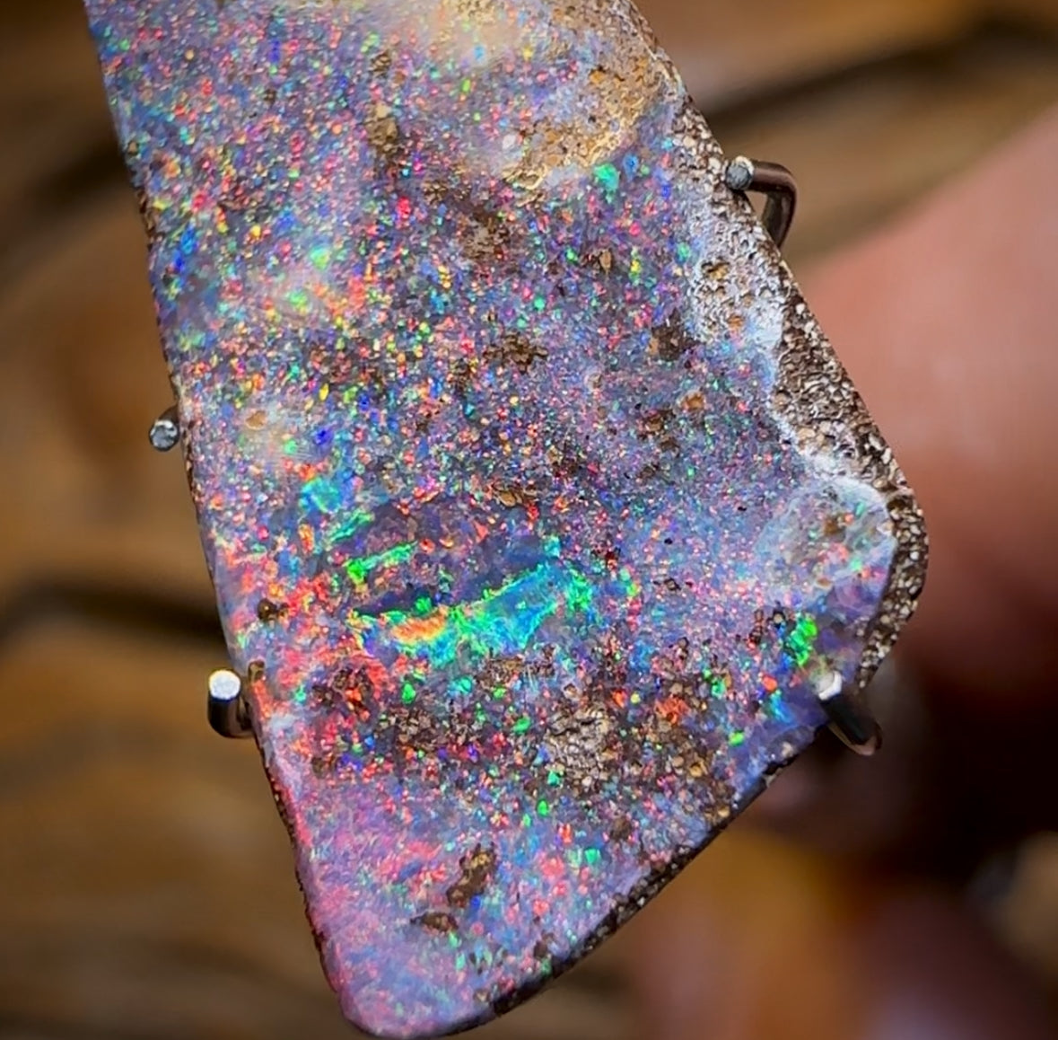 4.3cts - “Red Fire Family” Queensland Boulder Seam Opal