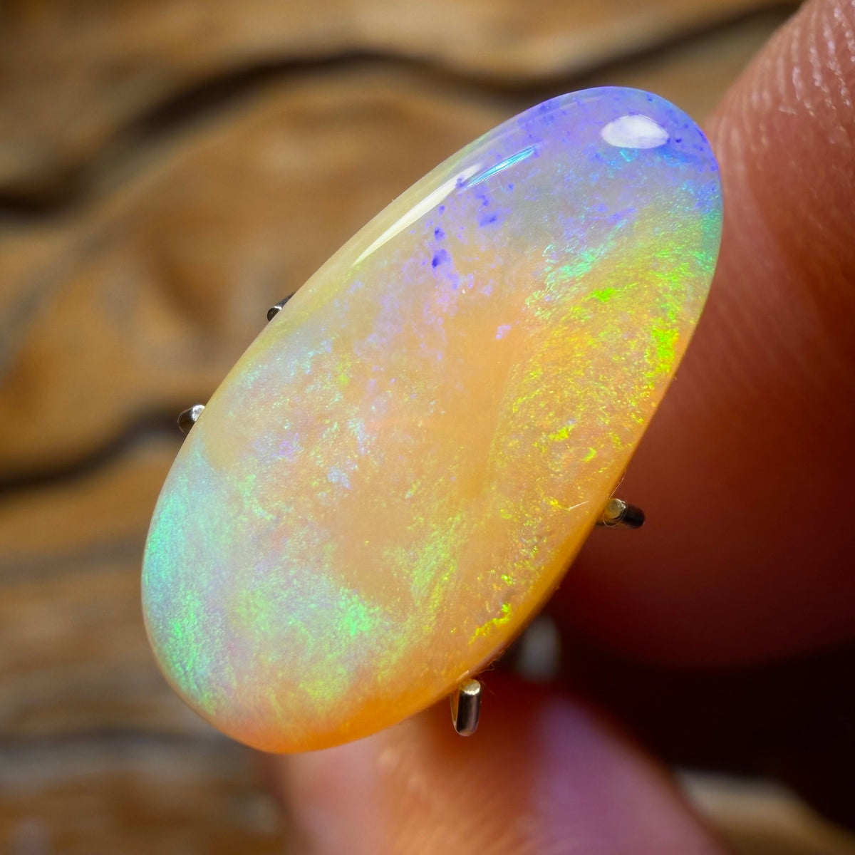 4.5cts - “Pastel Dreams” Solid Australian Boulder Pipe Crystal Opal Unique Colour