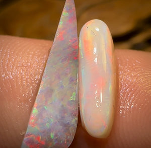 6.3cts - 2x Quality Australian Boulder Seam Opal Rubs Parcel