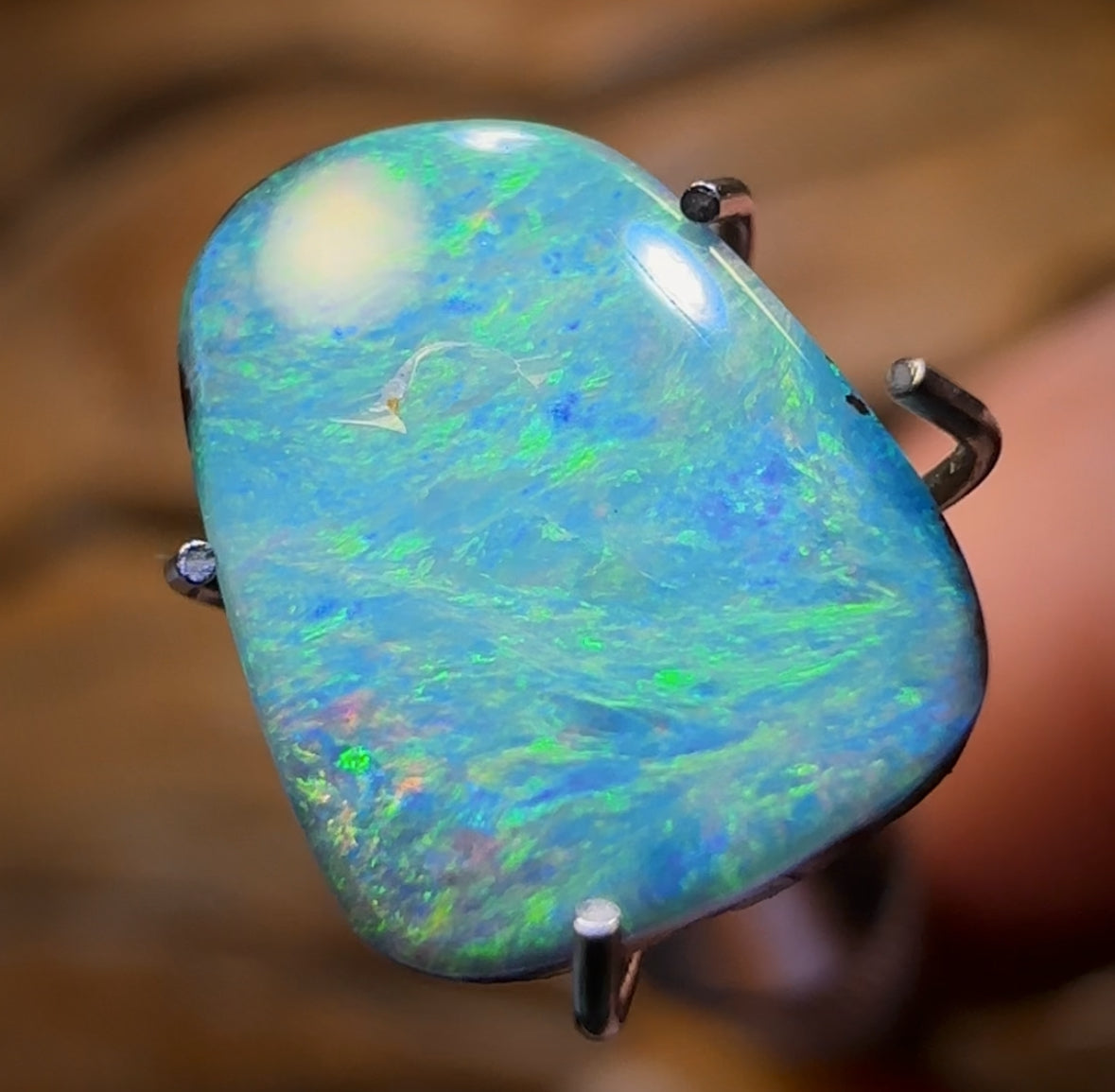 1.65cts - Queensland Boulder Seam Opal Scandinavian Blue