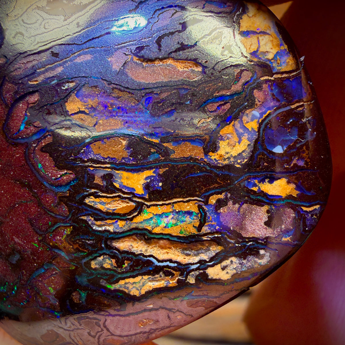 131.1cts - Top Tribal Australian Boulder Opal from Koroit