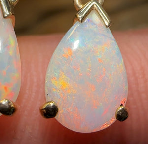 9k Gold - South Australian Crystal Opal Earrings - Opal Whisperers