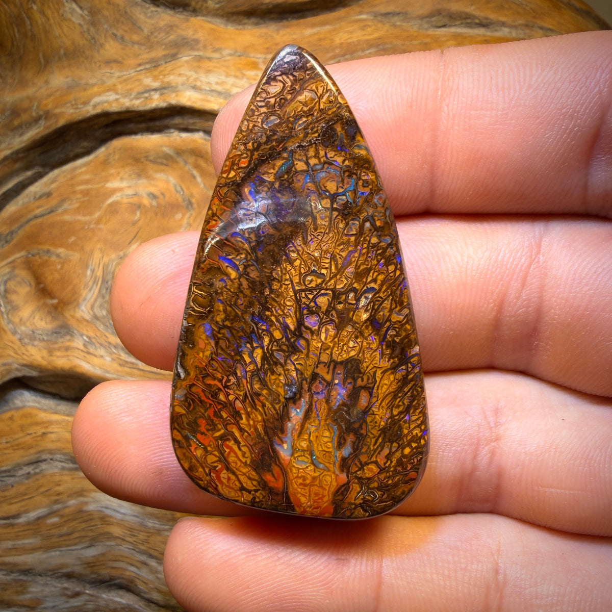131.4cts - Tribal Yowah Nut Opal. Australian Opal Double Sided Picture stone